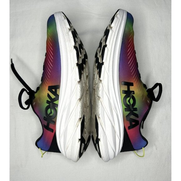 Hoka One One Rincon 3 Shoes Womens Size 8 Rainbow Multicolor Running 1119396BKML - Picture 8 of 15